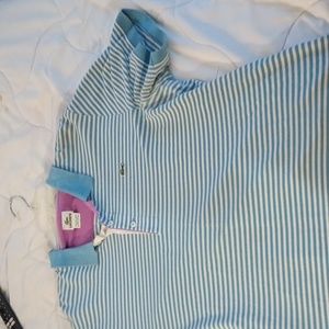 Lacoste Polo Blue and white stripes